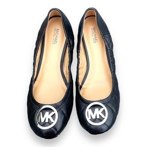 Michael Kors Black Quilted Flat Shoes Size 7.5
